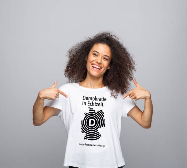 T-Shirt "Freunde der Demokratie" Schockwelle / Damen