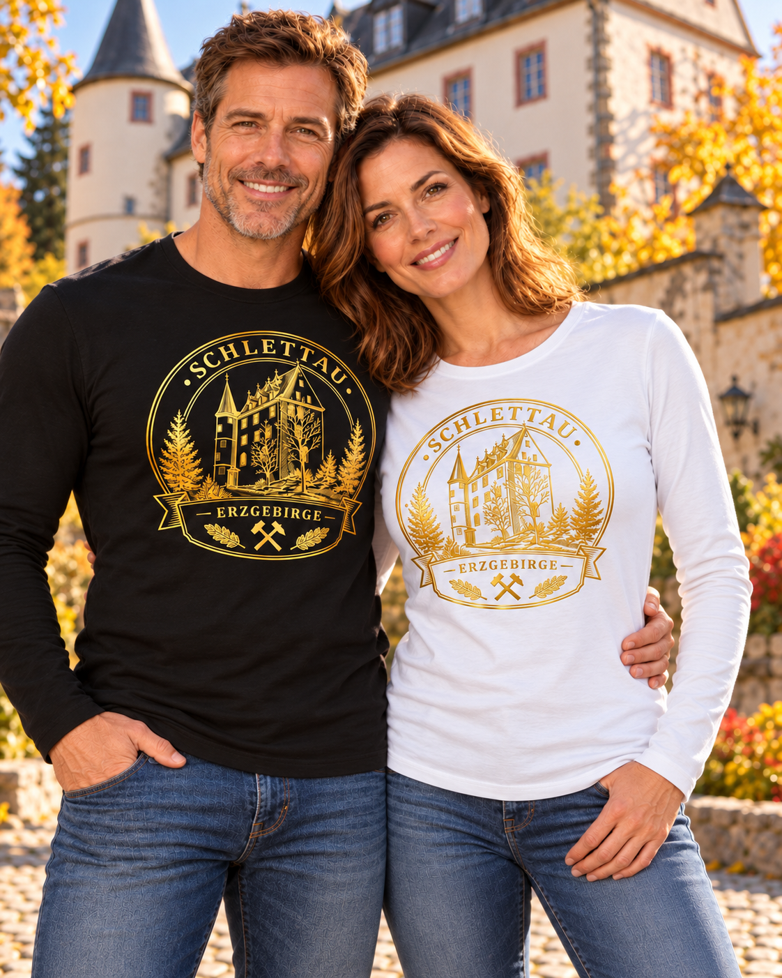 Schlettauer Schloss - Erzgebirge | Premium LongSleeve | Herren