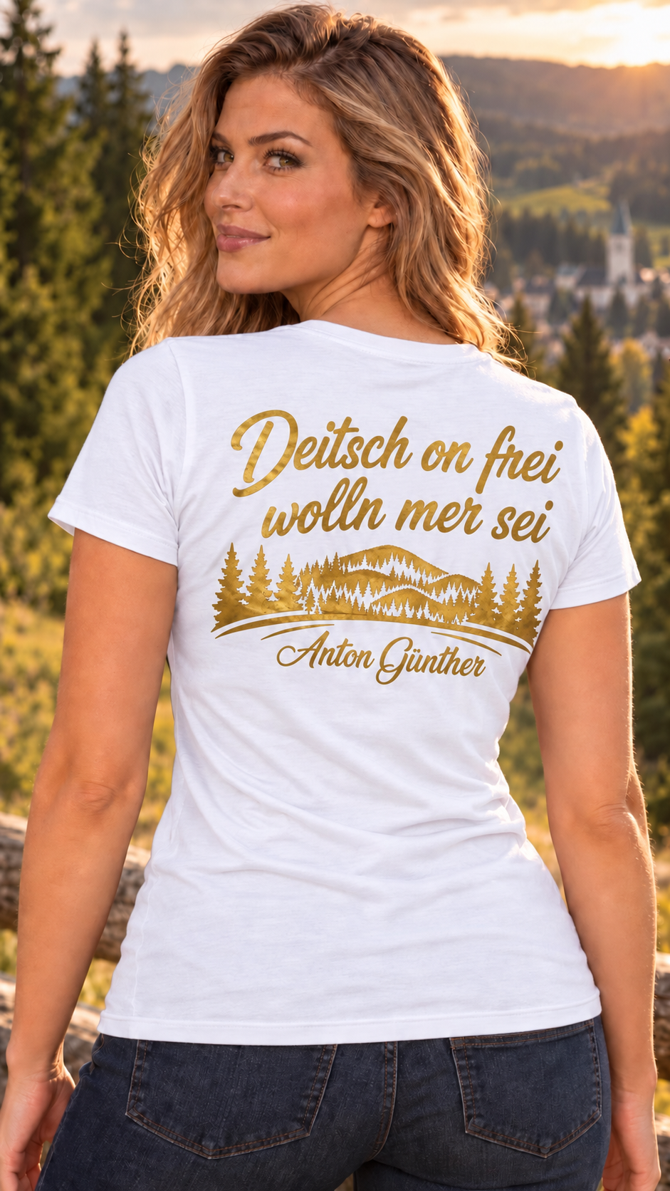 Anton Günther Shirt "Deitsch on frei" | Fanartikel zum Album | Damen