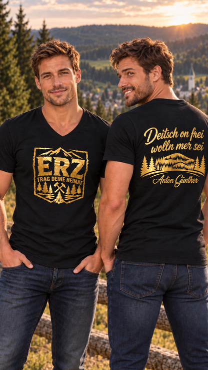 Anton Günther Shirt "Deitsch on frei" | Fanartikel zum Album | Herren