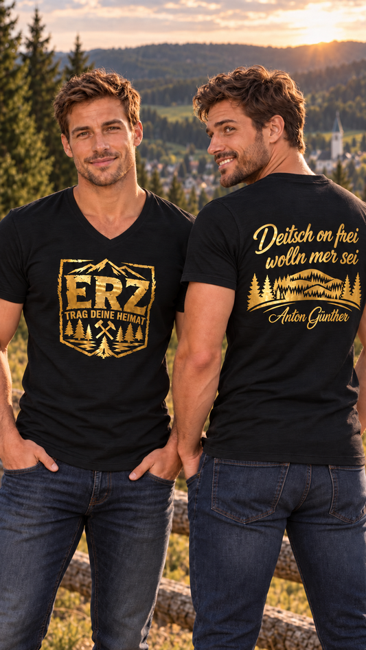 Anton Günther Shirt "Deitsch on frei" | Fanartikel zum Album | Herren
