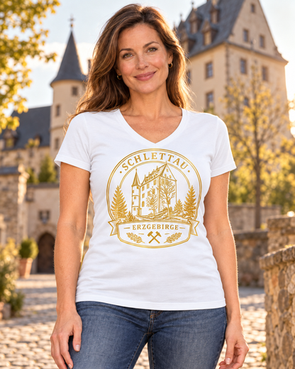 Schlettauer Schloss - Erzgebirge | Premium T-Shirt | Damen