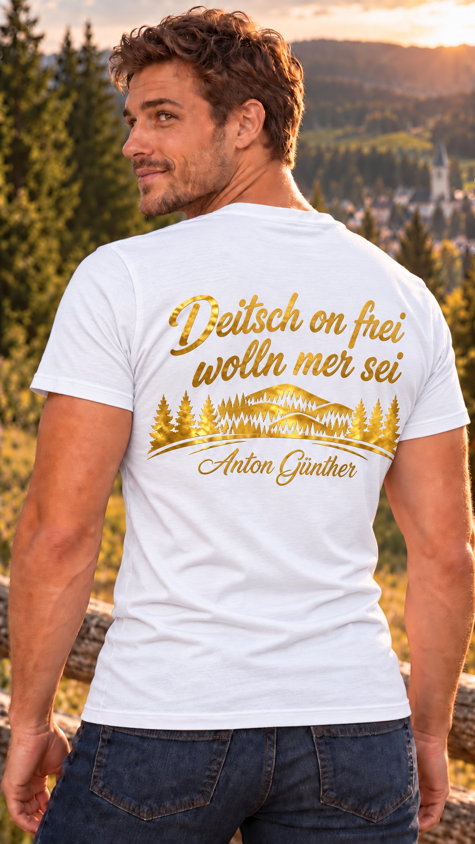 Anton Günther Shirt "Deitsch on frei" | Fanartikel zum Album | Herren