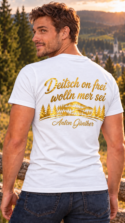 Anton Günther Shirt "Deitsch on frei" | Fanartikel zum Album | Herren