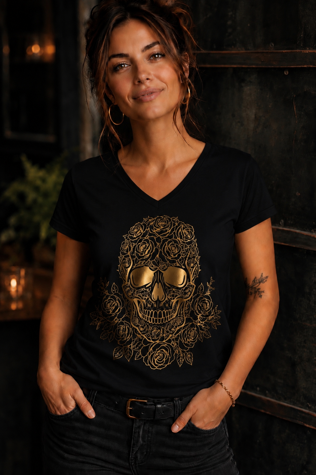 ERZ Skull Rosen * Damen