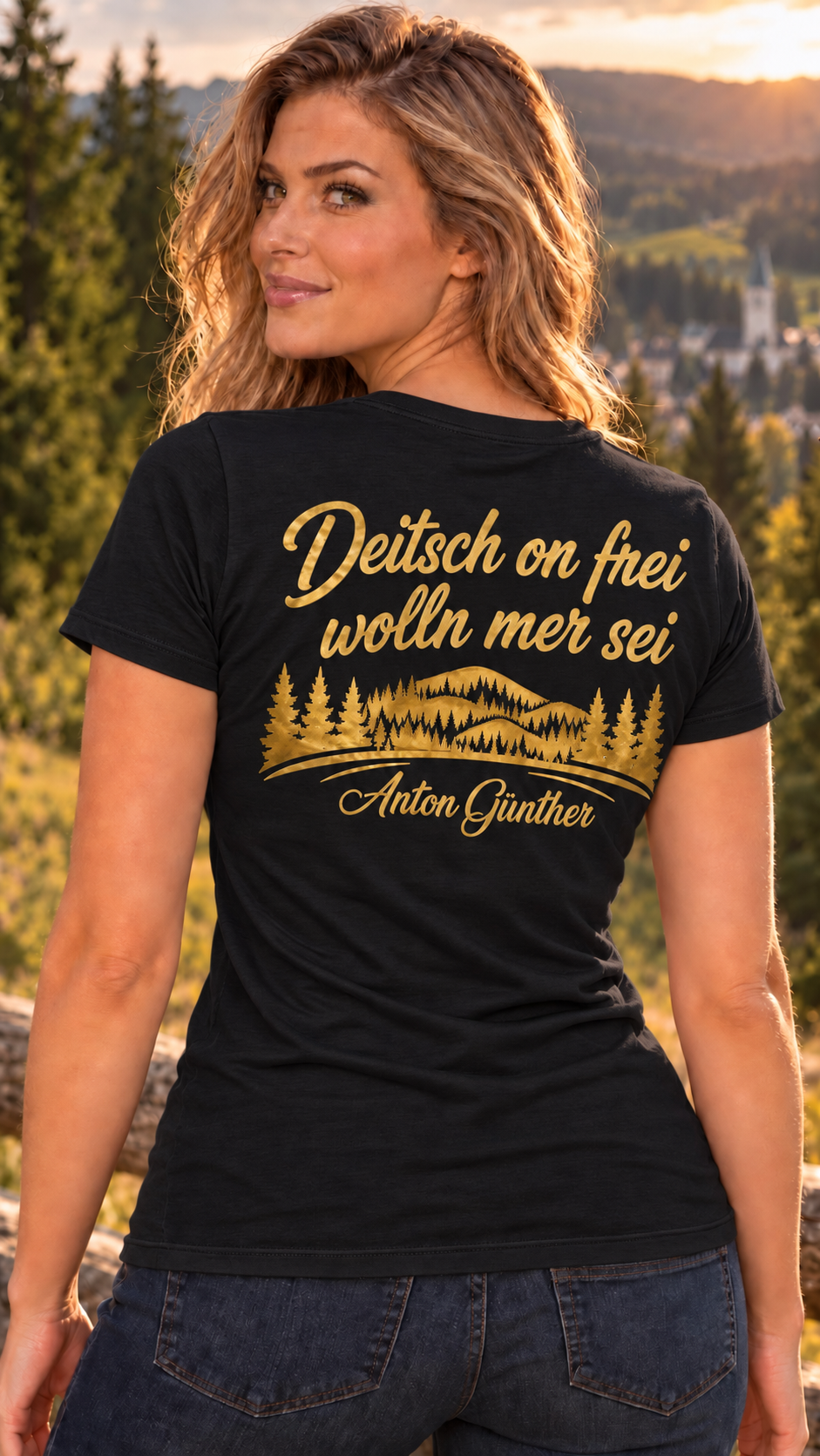 Anton Günther Shirt "Deitsch on frei" | Fanartikel zum Album | Damen