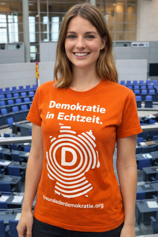 T-Shirt "Freunde der Demokratie" Schockwelle / Damen