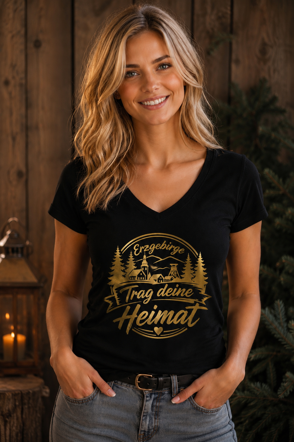 Trag deine Heimat - Erzgebirge | Premium T-Shirt | Damen