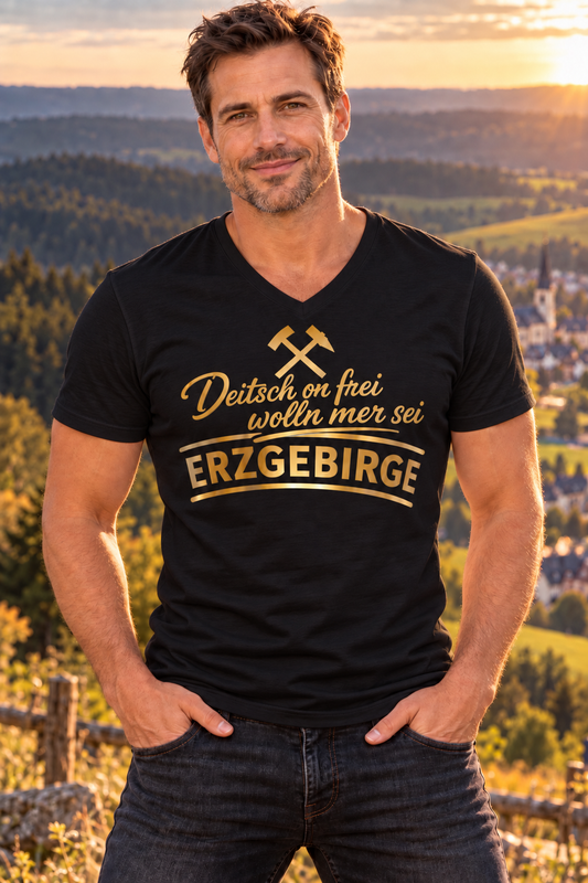 Anton Günther Deitsch on frei wolln mer sei | Shirt | Erzgebirge | Herren