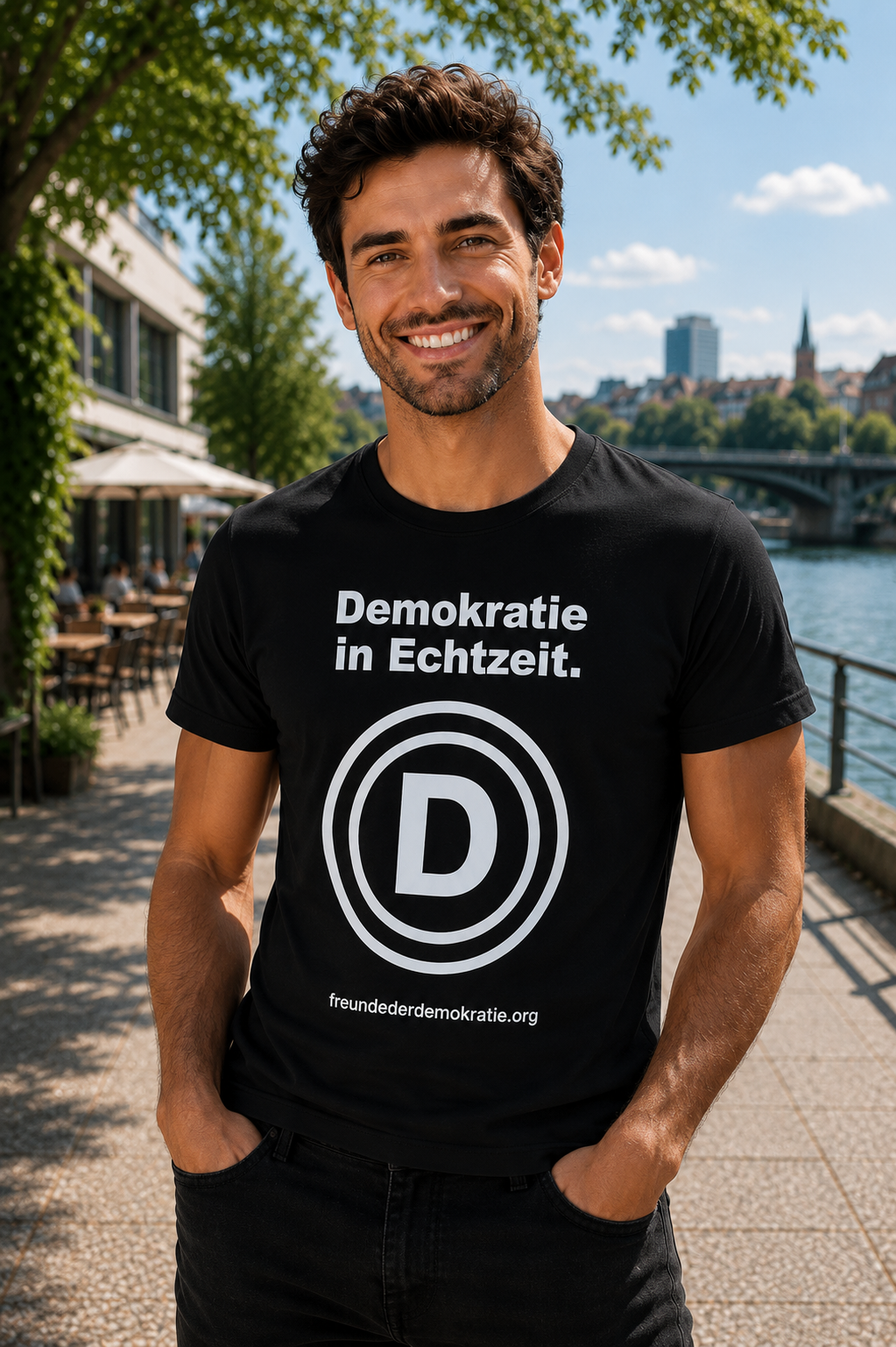 T-Shirt "Freunde der Demokratie" D-Logo * Herren