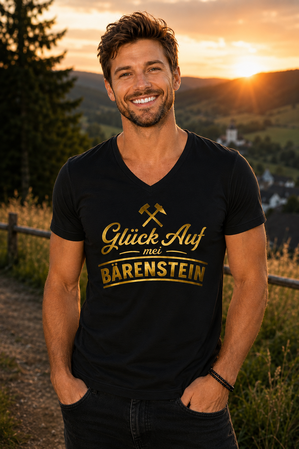 Glück Auf mei Bärenstein | ERZ-Design | Herren (Kopie)
