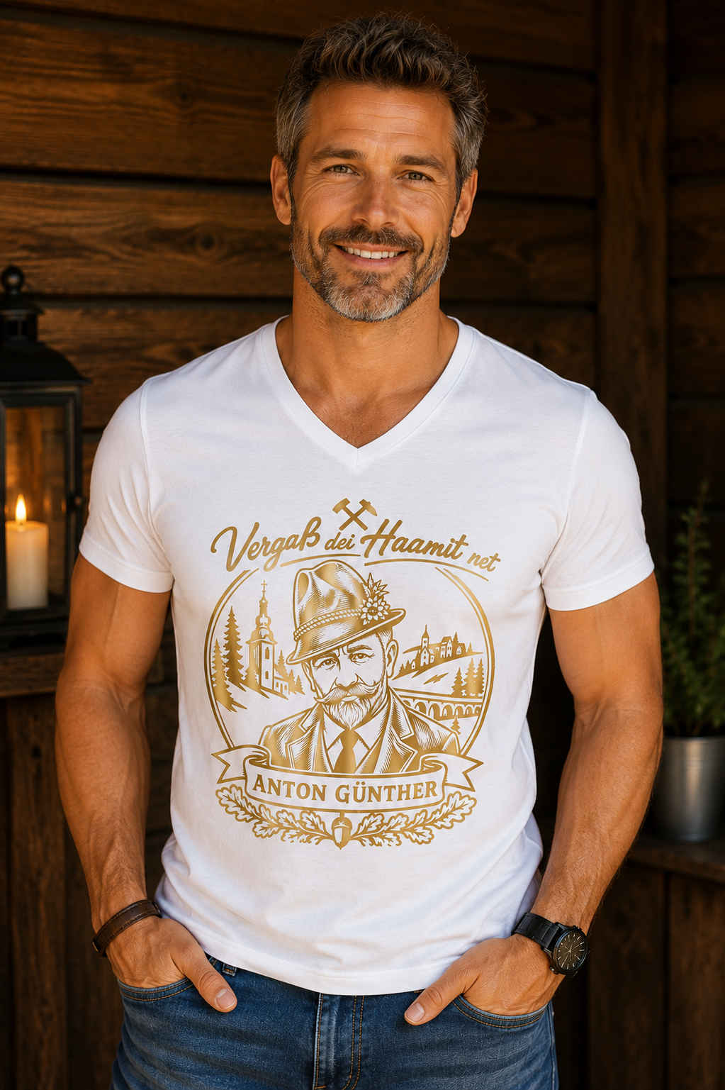 Anton Günther Shirt | Vergaß dei Haamit net | Erzgebirge | Herren