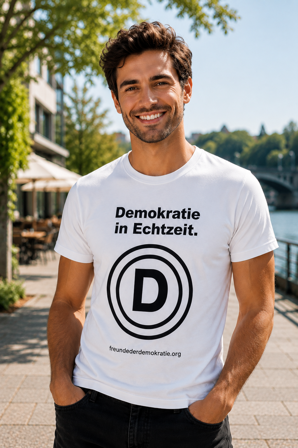 T-Shirt "Freunde der Demokratie" D-Logo * Herren