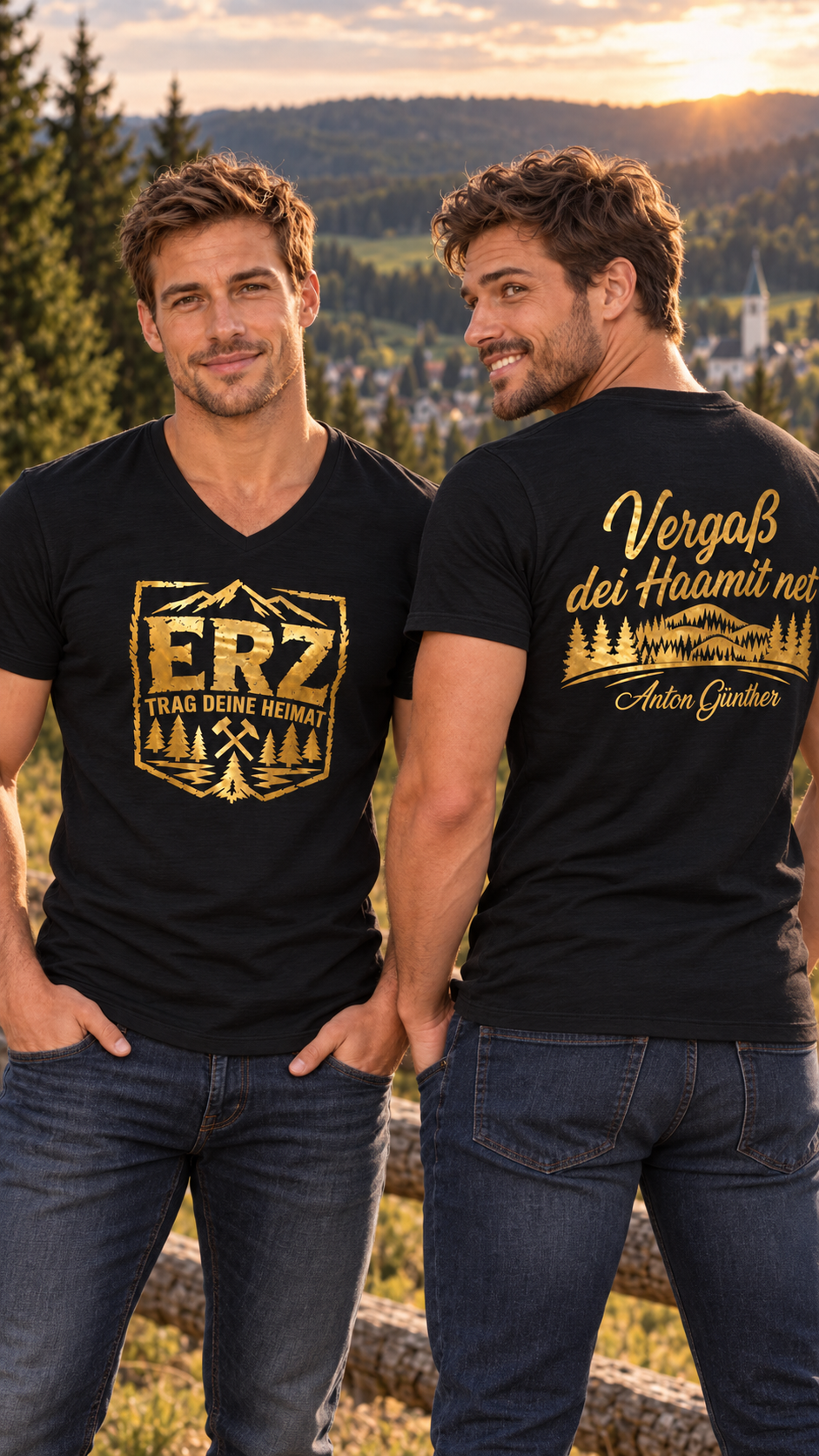 Anton Günther Vergaß dei Haamit net | Shirt | Fanartikel zum Album | Erzgebirge | Herren