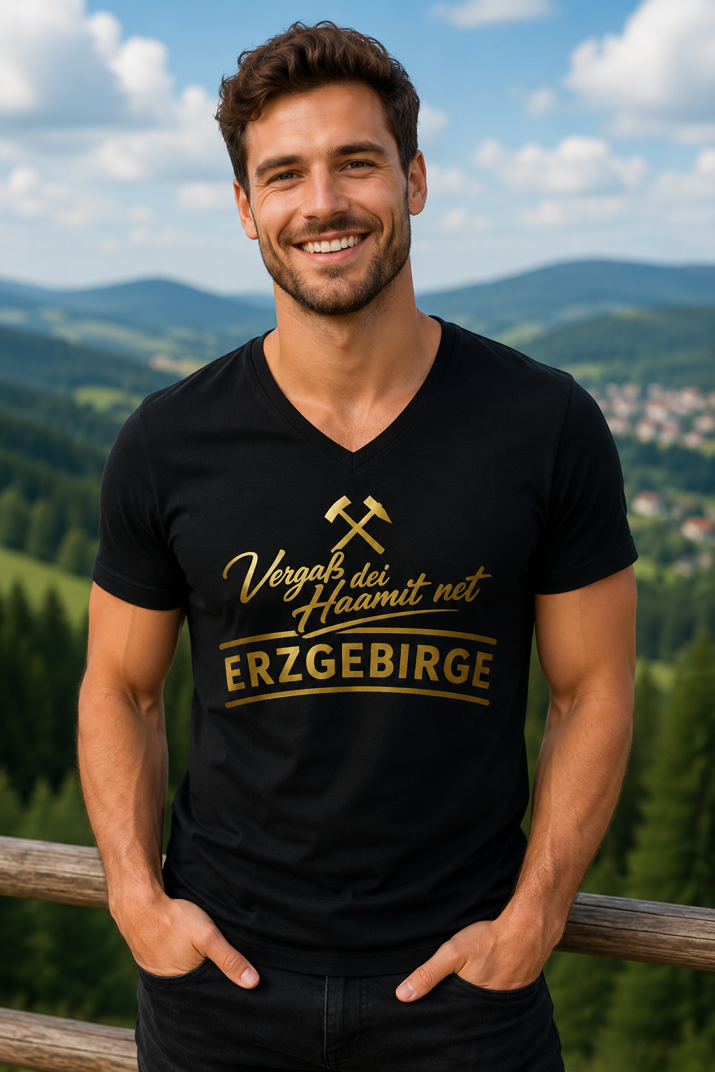Vergaß dei Haamit net | Shirt | Erzgebirge | Herren