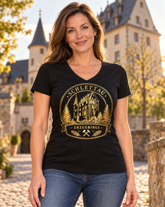 Schlettauer Schloss - Erzgebirge | Premium T-Shirt | Damen