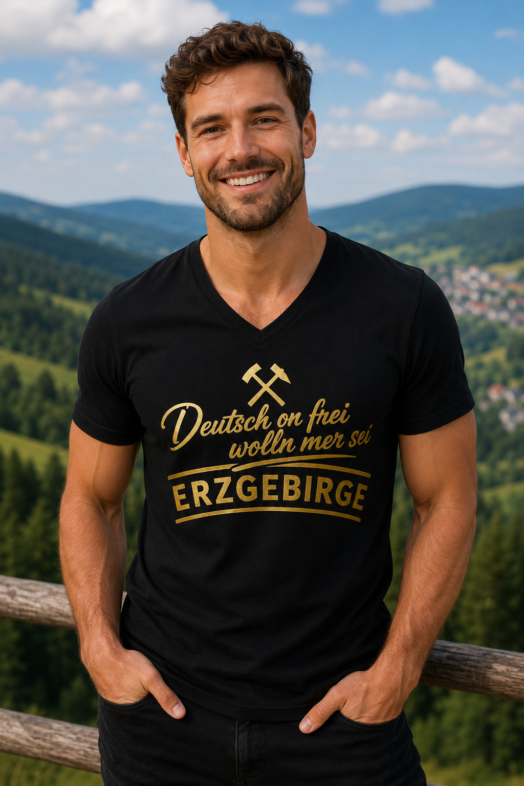 Anton Günther Deitsch Shirt mit traditionellem Motiv aus hochwertigen Materialien.