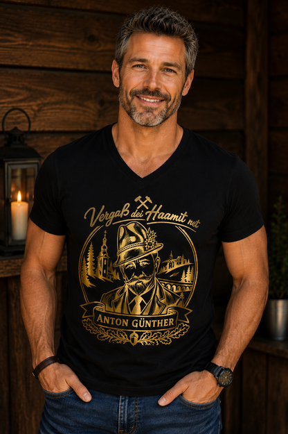 Anton Günther Shirt | Vergaß dei Haamit net | Erzgebirge | Herren