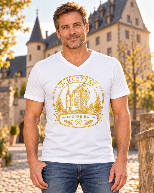 Schlettauer Schloss - Erzgebirge | Premium T-Shirt | Herren