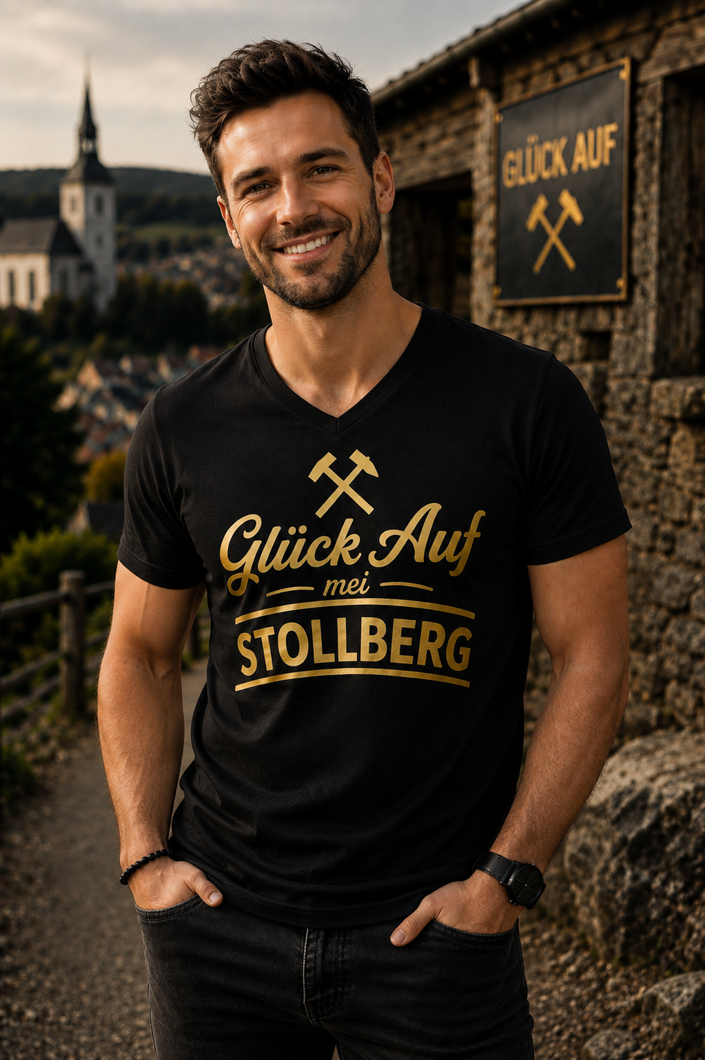 Erzgebirge ERZ-Shop Shirt T-Shirt Haamit Trag Deine Heimat ERZ Design Arzgebirg 